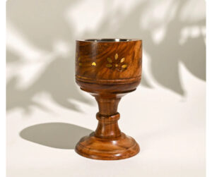 Wooden Bakhoor Burner (Round Shape, Arabic Style)