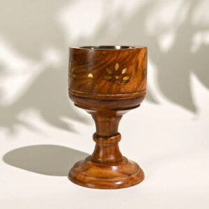 Wooden Bakhoor Burner (Round Shape, Arabic Style)