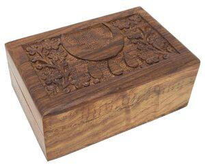 Blessing Symbol Wooden Carved Box