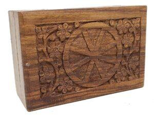 Wheel of the Year Wooden Carved Box