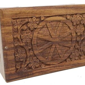 Wheel of the Year Wooden Carved Box
