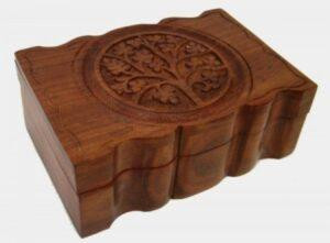 Tree of Life Wooden Carved Box