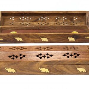 Elephant Wood Incense Box Holder – 12 Inch