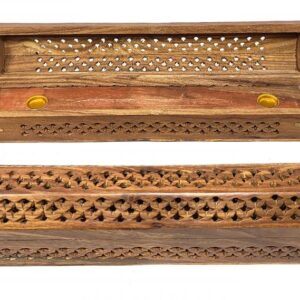 Yin Yang Wood Incense Box Holder – 12 Inch