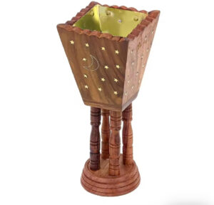 Wooden Bakhoor Burner (Moon & Stars Design)