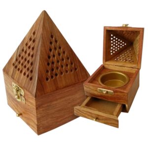 Wooden Incense Burner – Pyramid Shape
